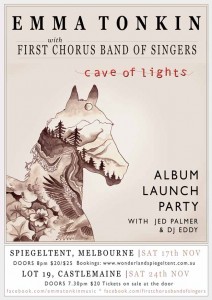 Cave of Lights, album launch flyer