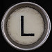 typewriter key letter L